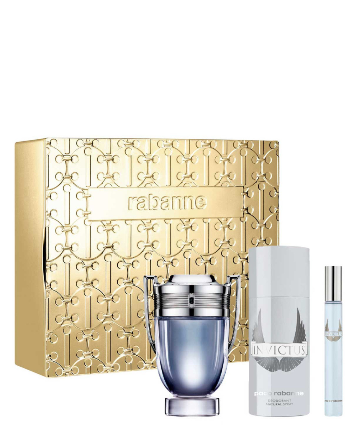 Paco Rabanne ‘Invictus’ Eau de Toilette 100ml + Desodorante + 10ml | Set de Regalo para Caballero